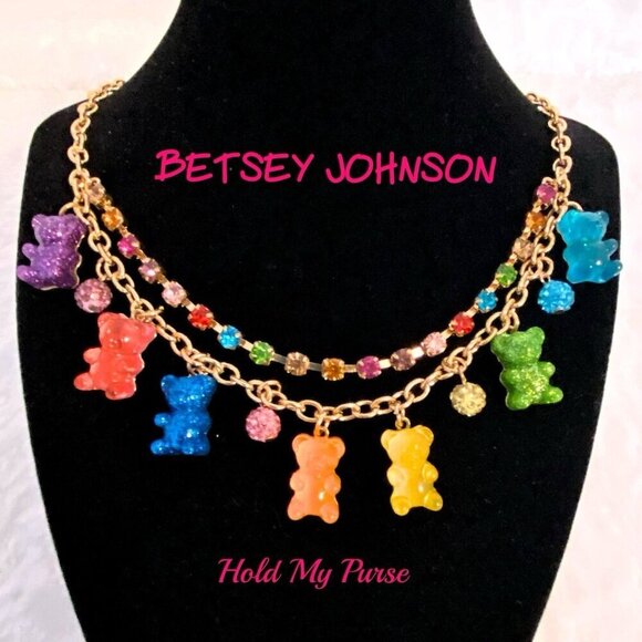Betsey Johnson Rainbow Gummy Bear Necklace - Picture 2 of 5